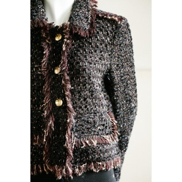 Brand NEW Pink Tartan Black Lavender Tweed Blazer 4 - Picture 3 of 8